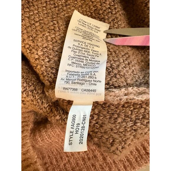 Madewell Marled Rose Leopard Print Merino Wool Shrunken Pullover Sweater Size XS - Picture 5 of 6